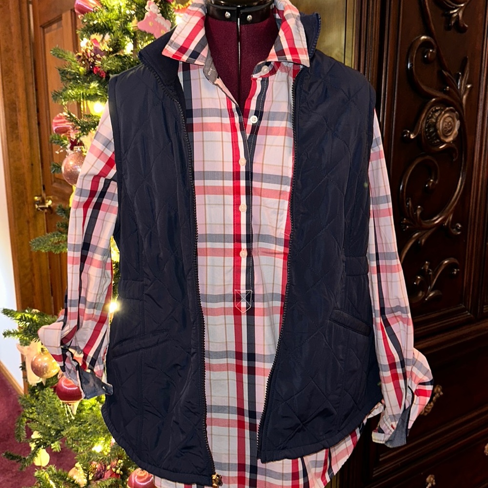 TOMMY HILFIGER plaid shirt and BIT & BRIDLE vest